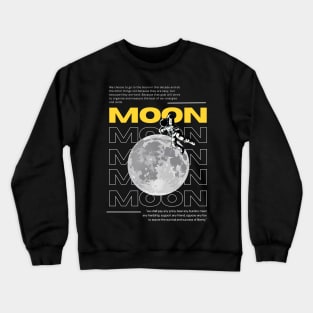 Space Moon | Night Moon | Freedom Of The Moon Crewneck Sweatshirt